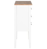 VidaXL Dressoir 54x30x80 cm massief hout wit
