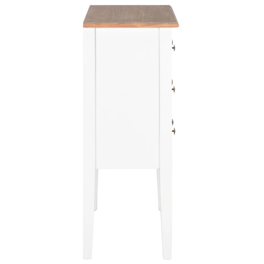 VidaXL Dressoir 54x30x80 cm massief hout wit