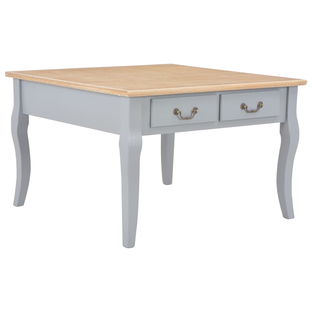 VidaXL Salontafel 80x80x50 cm hout grijs