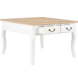 VidaXL Salontafel 80x80x50 cm hout wit