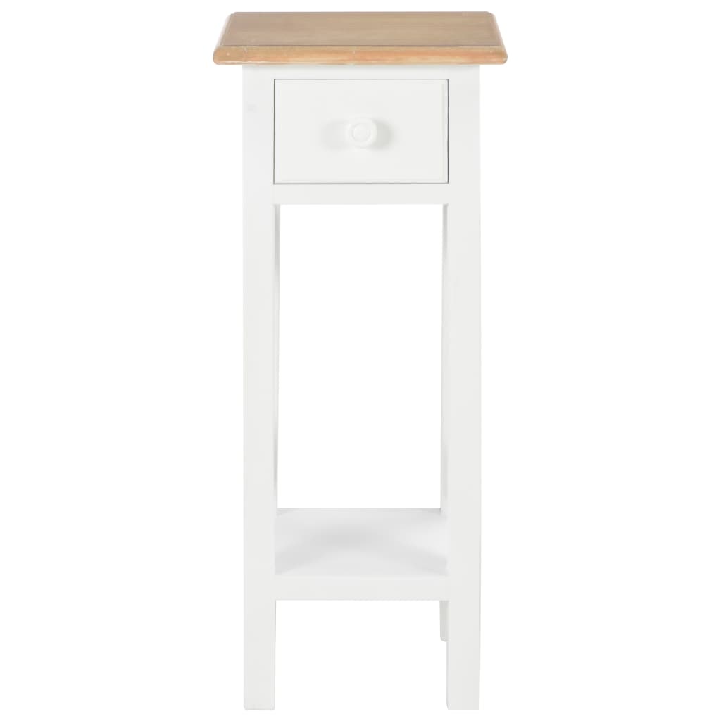 VidaXL Bijzettafel 27x27x65,5 cm hout wit