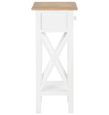 VidaXL Bijzettafel 27x27x65,5 cm hout wit
