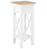 VidaXL Bijzettafel 27x27x65,5 cm hout wit
