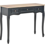 VidaXL Bijzettafeltje met 3 lades zwart