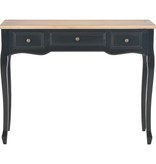 VidaXL Bijzettafeltje met 3 lades zwart