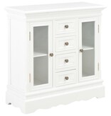 VidaXL Dressoir 70x28x70 cm massief grenenhout wit