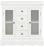 VidaXL Dressoir 70x28x70 cm massief grenenhout wit