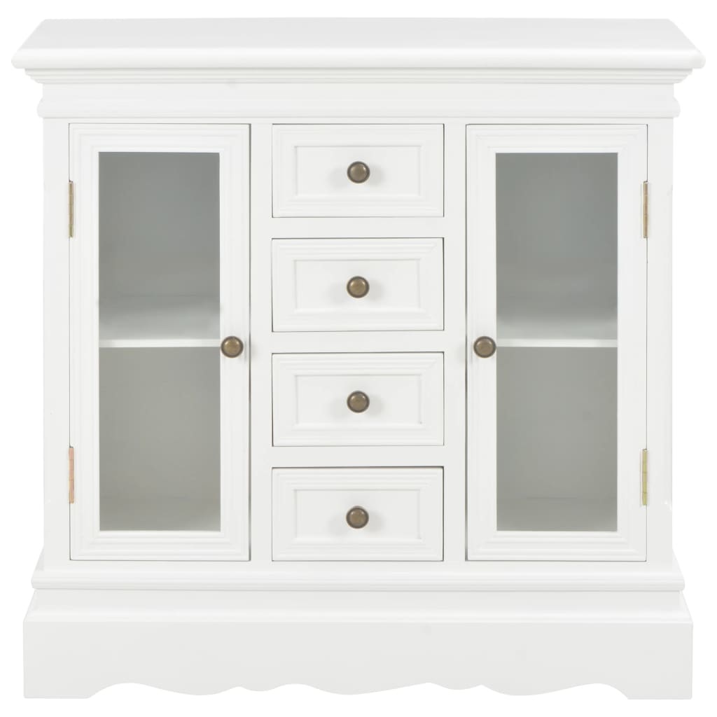 VidaXL Dressoir 70x28x70 cm massief grenenhout wit