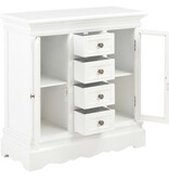 VidaXL Dressoir 70x28x70 cm massief grenenhout wit