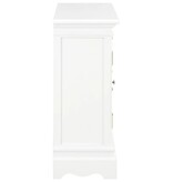 VidaXL Dressoir 70x28x70 cm massief grenenhout wit