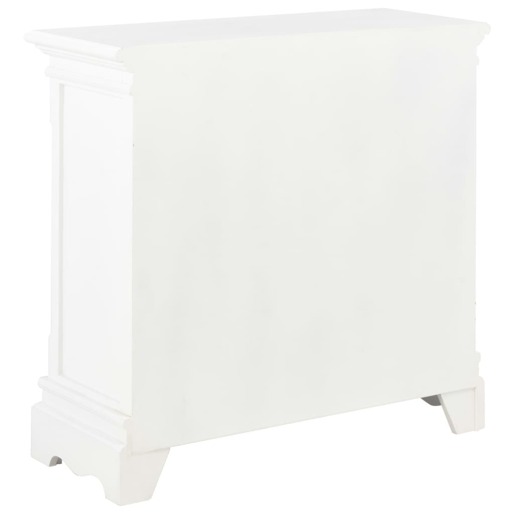 VidaXL Dressoir 70x28x70 cm massief grenenhout wit