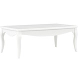 VidaXL Salontafel 110x60x40 cm massief grenenhout wit