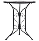 VidaXL 3-delige Bistroset mozaïek keramische tegel grijs