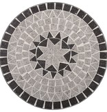 VidaXL 3-delige Bistroset mozaïek keramische tegel grijs