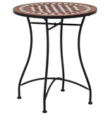 VidaXL 3-delige Bistroset mozaïek keramische tegel terracottakleurig