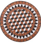 VidaXL 3-delige Bistroset mozaïek keramische tegel terracottakleurig