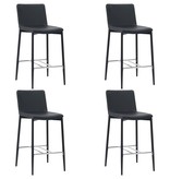 VidaXL Barstoelen 4 st kunstleer zwart