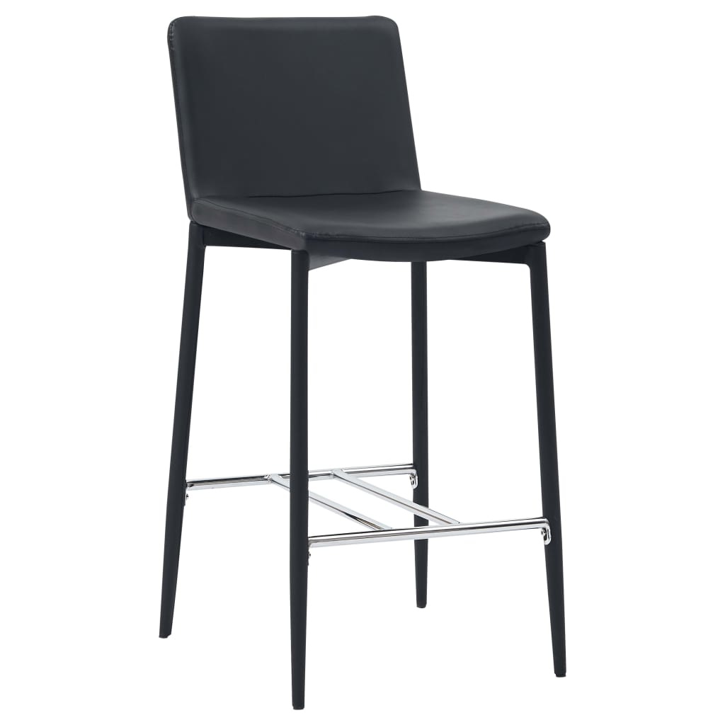 VidaXL Barstoelen 4 st kunstleer zwart