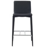 VidaXL Barstoelen 4 st kunstleer zwart