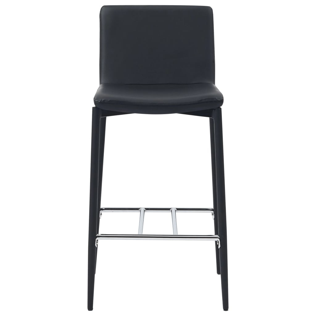 VidaXL Barstoelen 4 st kunstleer zwart