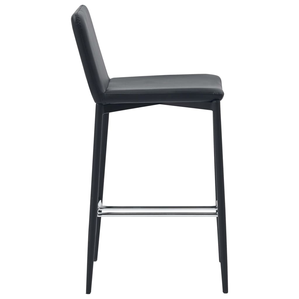 VidaXL Barstoelen 4 st kunstleer zwart
