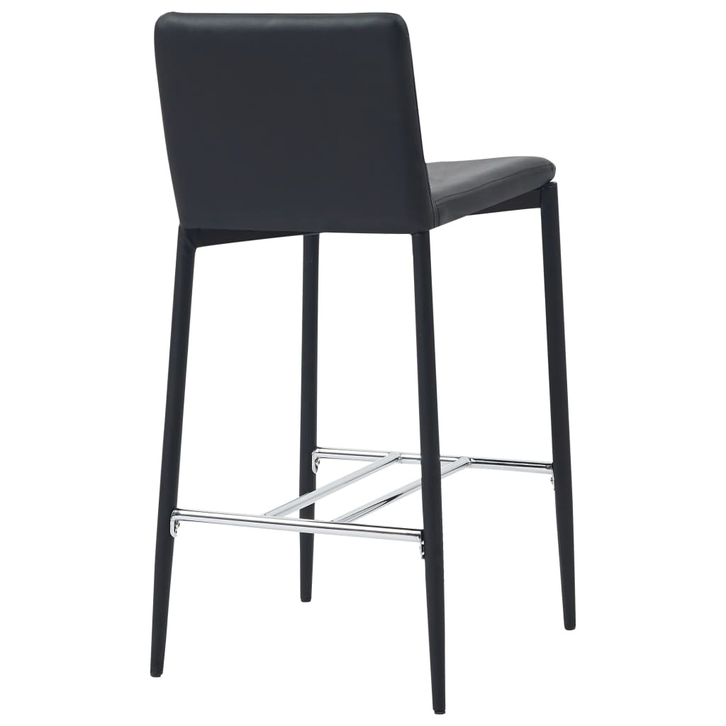 VidaXL Barstoelen 4 st kunstleer zwart