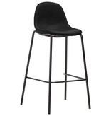 VidaXL Barstoelen 6 st stof zwart