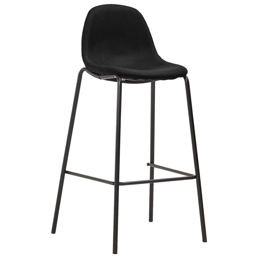 VidaXL Barstoelen 6 st stof zwart