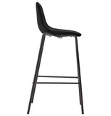 VidaXL Barstoelen 6 st stof zwart