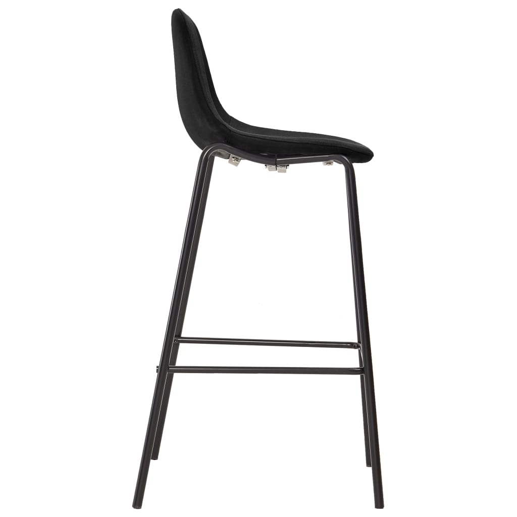 VidaXL Barstoelen 6 st stof zwart