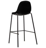 VidaXL Barstoelen 6 st stof zwart