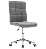 VidaXL Eetkamerstoelen 4 st stof lichtgrijs