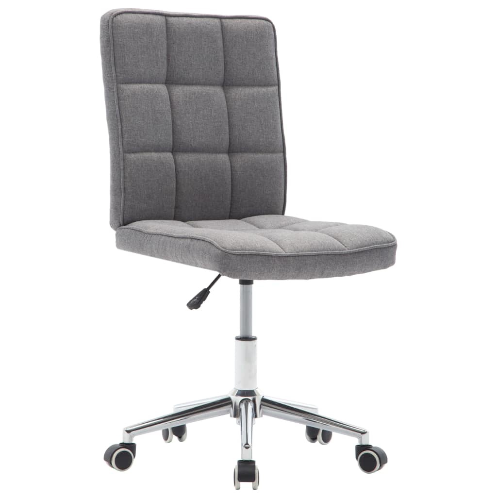 VidaXL Eetkamerstoelen 4 st stof lichtgrijs