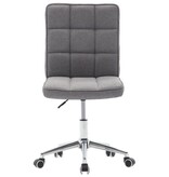 VidaXL Eetkamerstoelen 4 st stof lichtgrijs