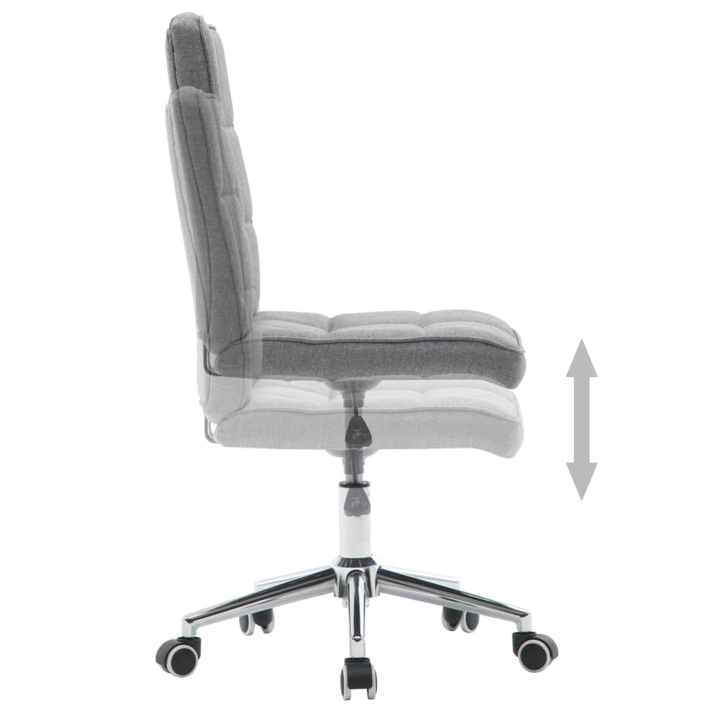 VidaXL Eetkamerstoelen 4 st stof lichtgrijs