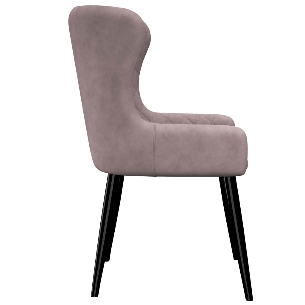 vidaXL Eetkamerstoelen 4 st fluweel roze