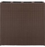 VidaXL Plantenbak verhoogd met 4 potten 2 st poly rattan bruin