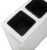 VidaXL Plantenbak verhoogd met 4 potten 2 st poly rattan wit