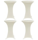 VidaXL Statafelhoes 4 st stretch Ø 60 cm crème