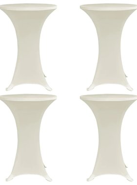 VidaXL Statafelhoes 4 st stretch Ø 60 cm crème