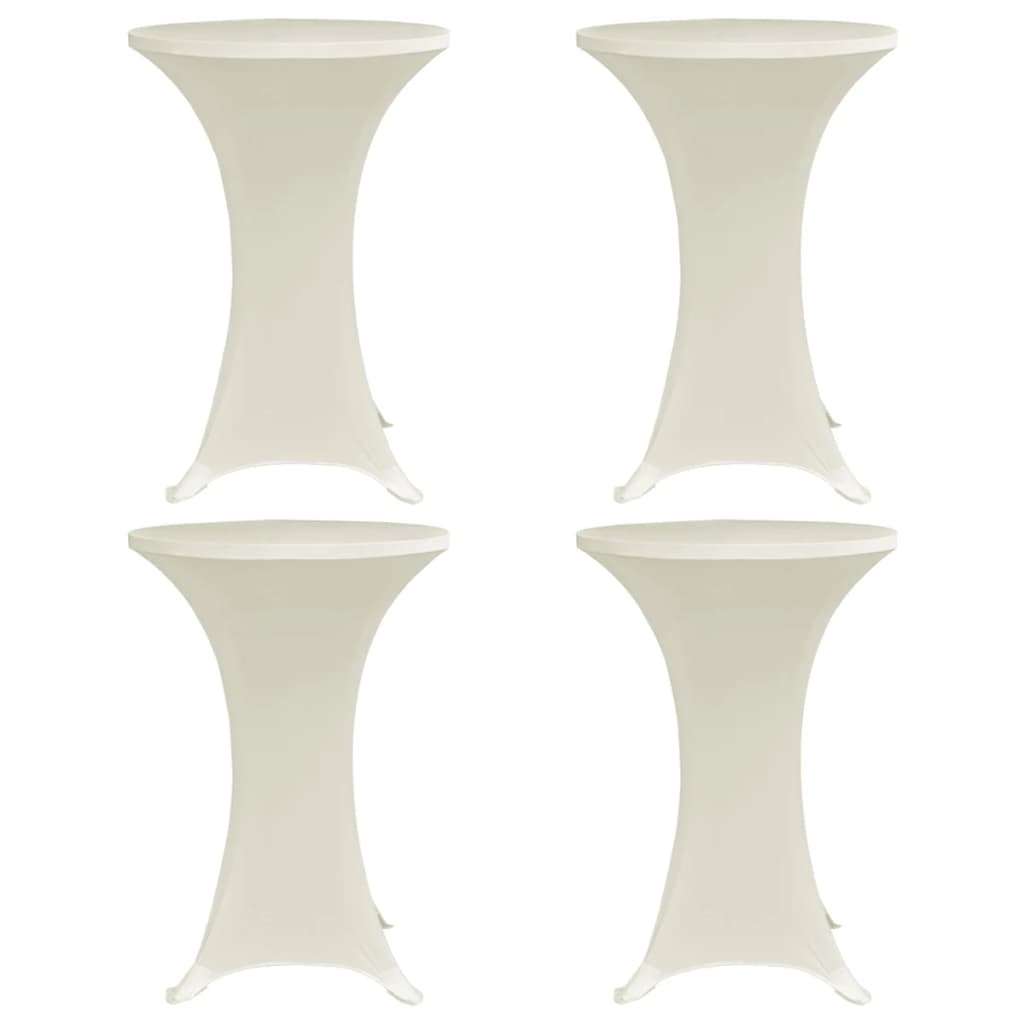 VidaXL Statafelhoes 4 st stretch Ø 60 cm crème