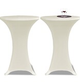 VidaXL Statafelhoes 4 st stretch Ø 60 cm crème