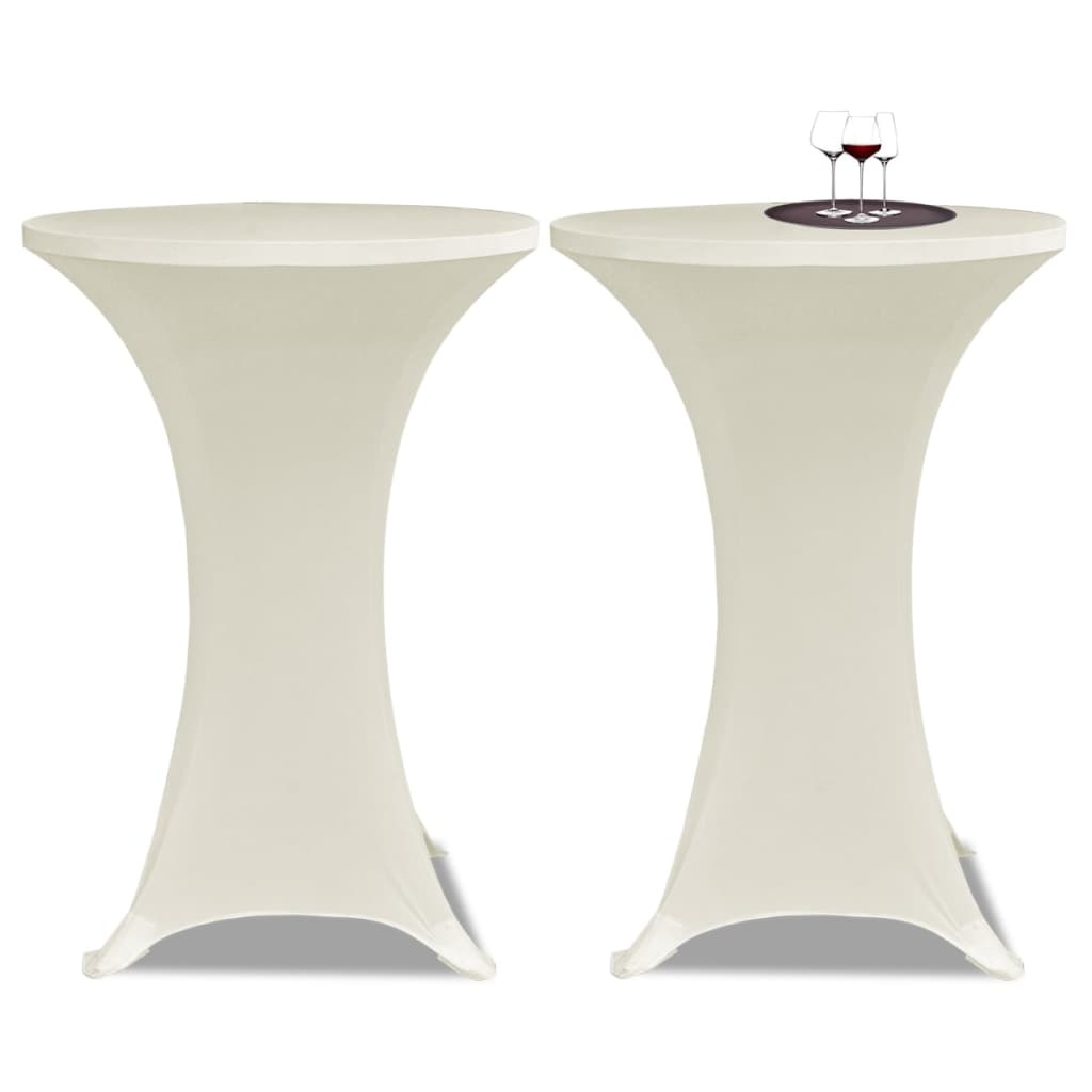 VidaXL Statafelhoes 4 st stretch Ø 60 cm crème
