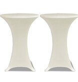 VidaXL Statafelhoes 4 st stretch Ø 60 cm crème