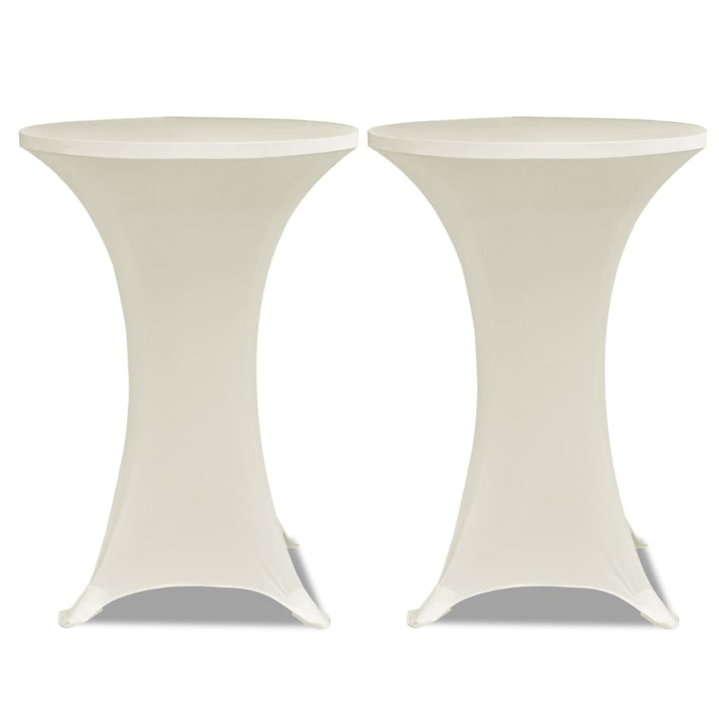 VidaXL Statafelhoes 4 st stretch Ø 60 cm crème