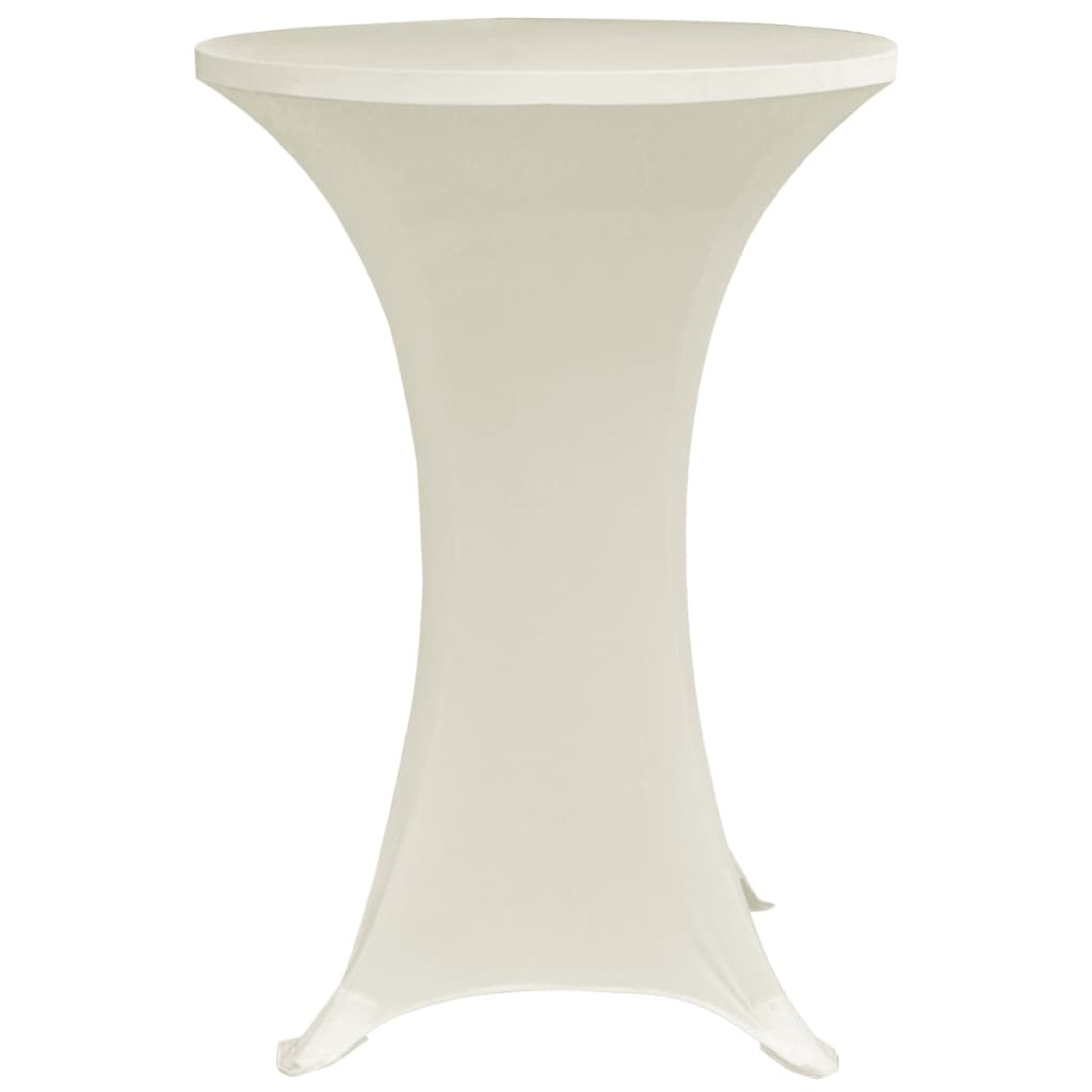 VidaXL Statafelhoes 4 st stretch Ø 60 cm crème