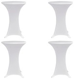 VidaXL Statafelhoes 4 st stretch Ø 60 cm wit