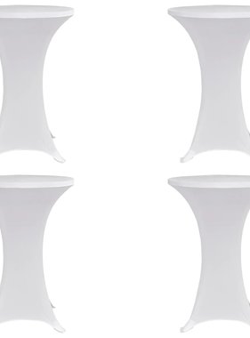 VidaXL Statafelhoes 4 st stretch Ø 60 cm wit VidaXL Statafelhoes 4 st stretch Ø 60 cm wit