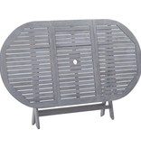 VidaXL 9-delige Tuinset massief acaciahout grijs