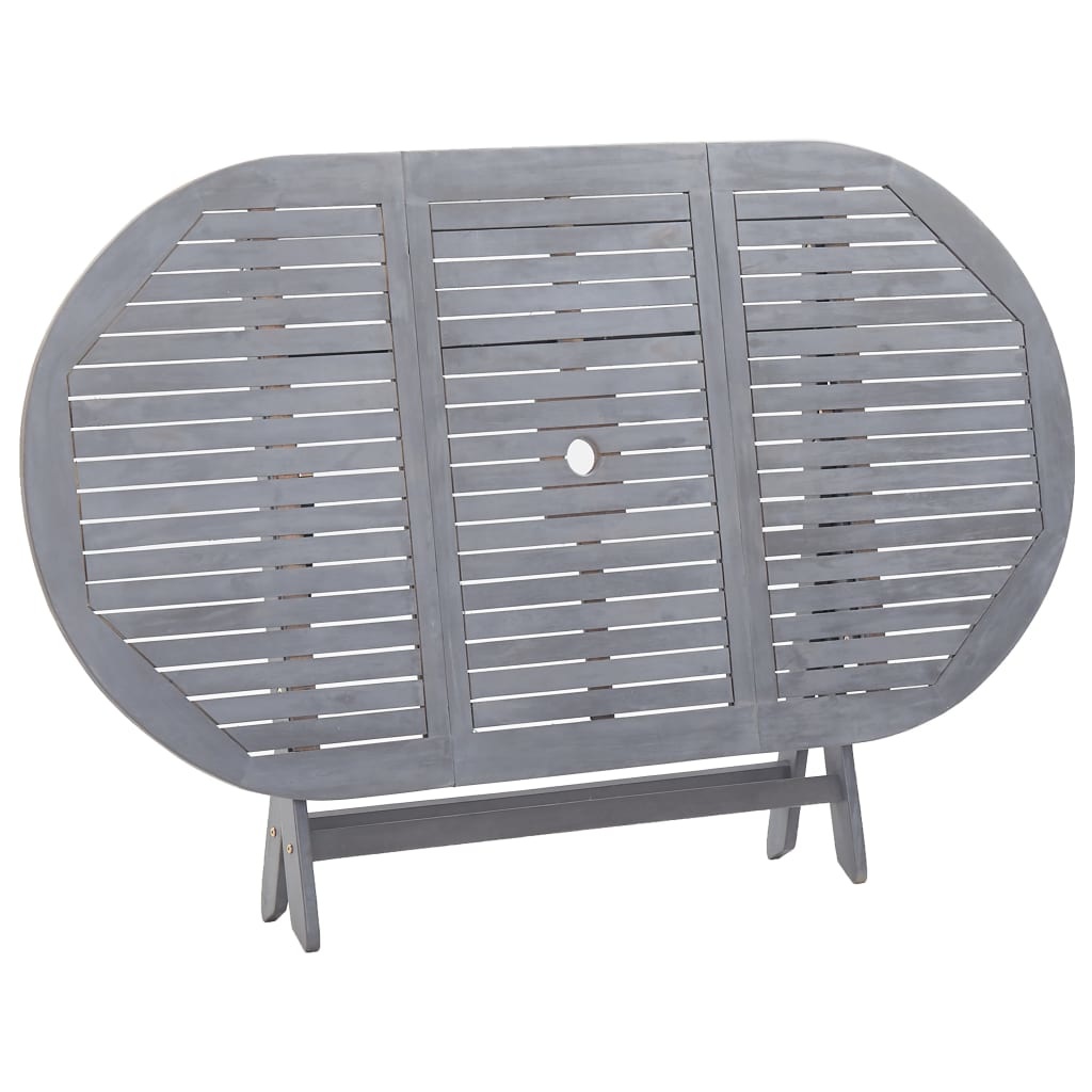 VidaXL 9-delige Tuinset massief acaciahout grijs